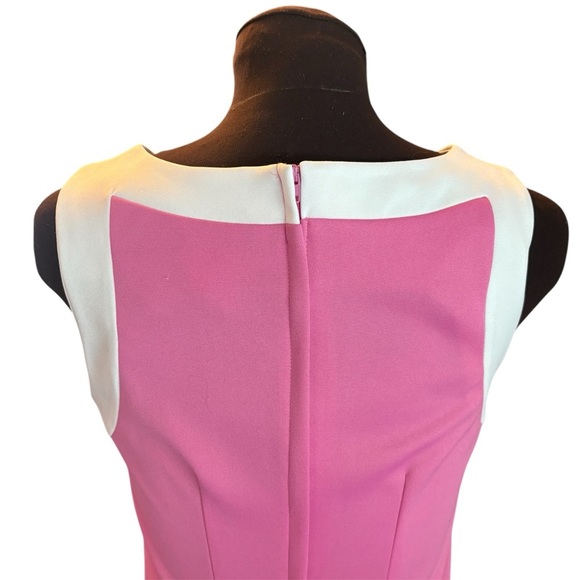 A-list Bright Pink & White Retro Sheath Dress, size XS/ Juniors size 5 - Picture 10 of 12